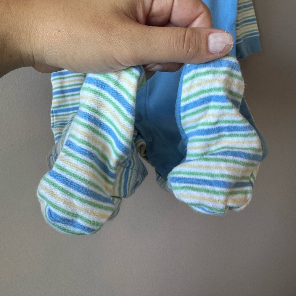 Vintage Carter’s 2001 Baby 100% Cotton Lion Striped Footed‎ Sleeper 6-9 months - Picture 5 of 10